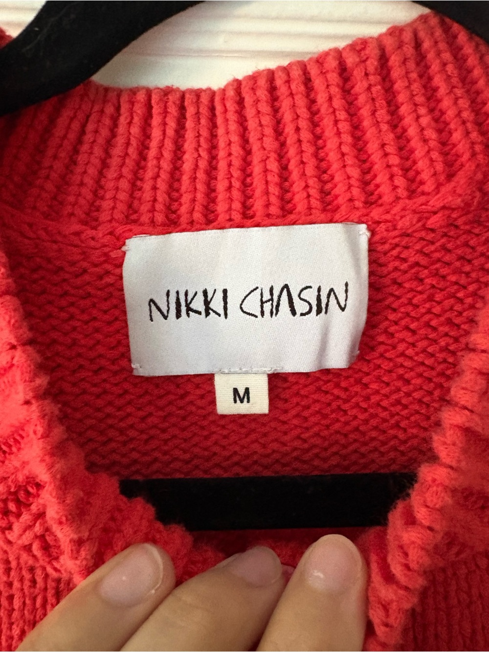 Nikki Chasin | Shiloh Cotton Cardigan in Coral - Picture 2 of 7